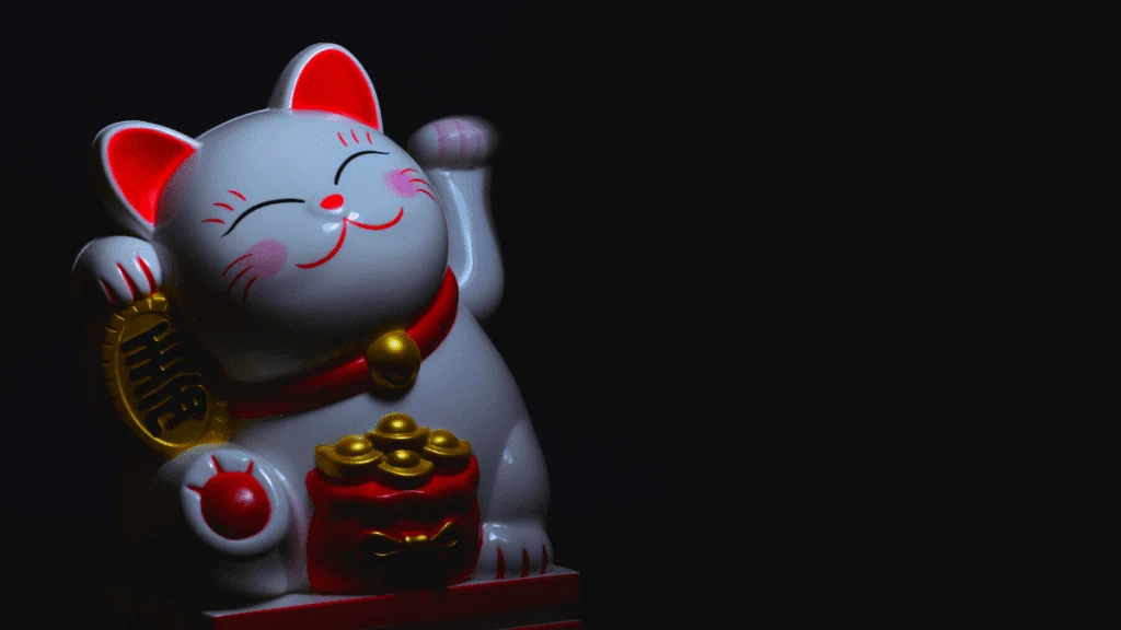 Maneki neko is a cat that can be used as a spell for good luck