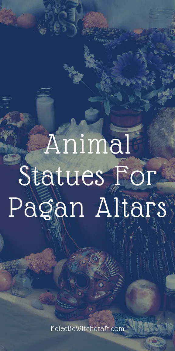 Three Animal Statues For Your Altar (Pagan Altars For Beginners) Learn how to make a pagan altar with these tips! Plus cat, frog, and elephant statues for your altar. What is a pagan atlar? What goes on a pagan altar? What direction should a pagan altar face? Pagan altar inspiration for familiars, totem animals, and spirit animals. Set up your pagan altar with these cool aesthetic ideas! Make a simple pagan altar indoors or outdoors. DIY witch altars. #witch #witchcraft #pagan #wicca #cats
