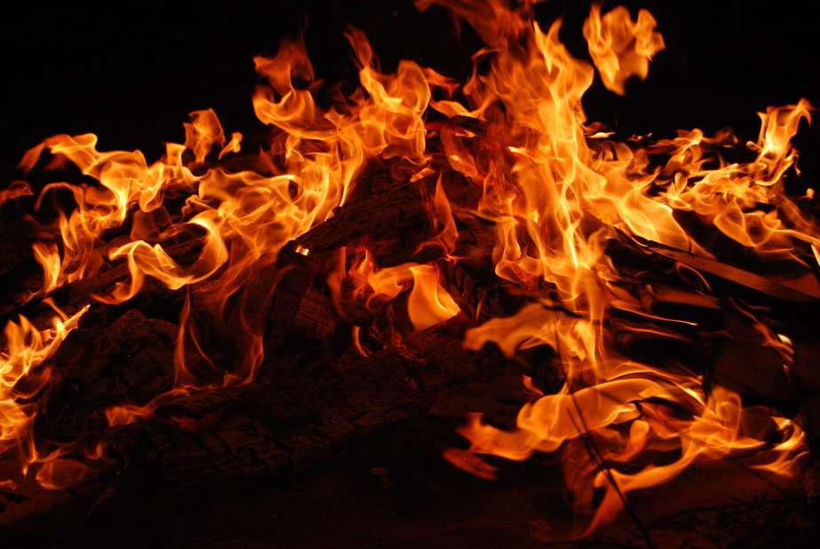 bonfire burning campfire fire