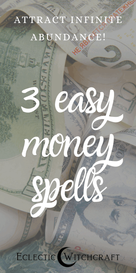 Attract infinite abundance with these 3 easy money spells. Cinnamon money tea spell, new business entrepreneur spell, and save money spell. Find financial freedom with these easy witch spells that work! You can increase your abundance, manifest money, raise your vibrational frequency and more. These spells work with the Law of Attraction. Money spell candles. Money drawing spell kit. Divine money spells. Green candles. Instant money spell. #witchcraft #witch #moneyspell #financialfreedom #pagan