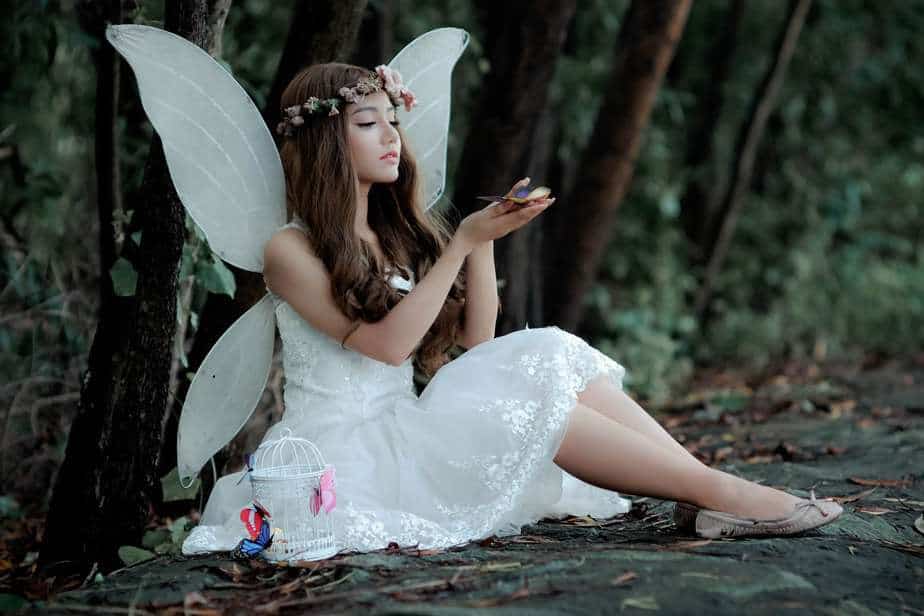 woman wearing fairy costume
