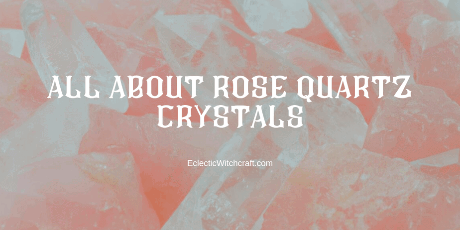 Rose quartz crystals