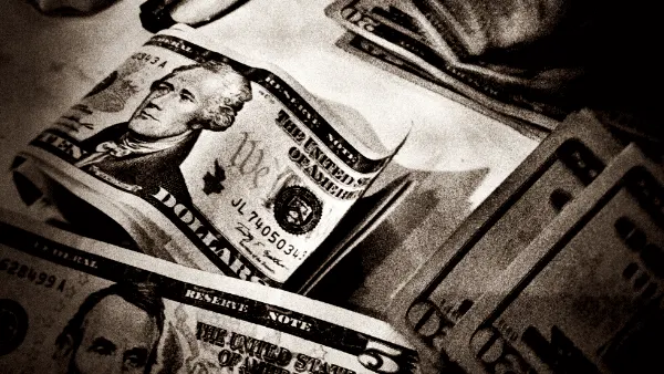 Decorative image of money in black and white