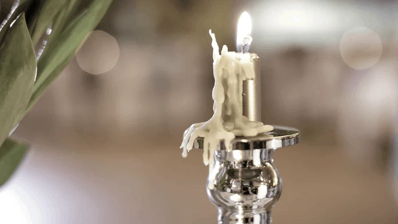 Decorative Image Of a silver candlestick