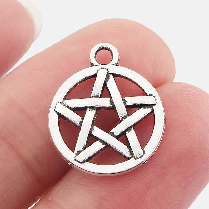 Silver Pentacle Charms