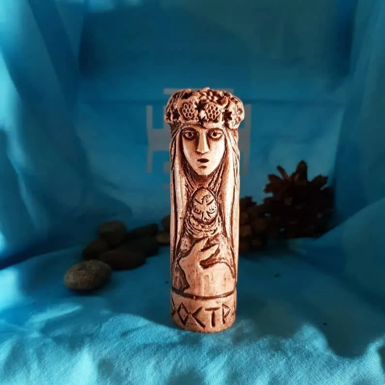 Small Handcrafted Statue of Eostre