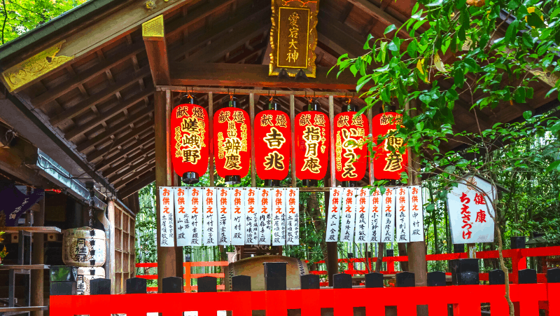 A Japanese shrine.