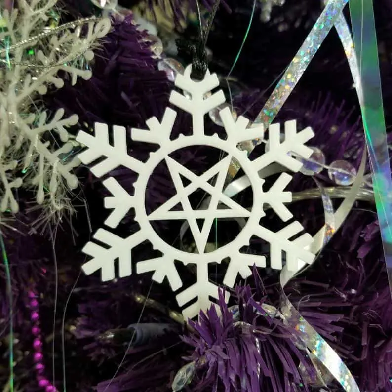 Pentacle Snowflake Ornament
