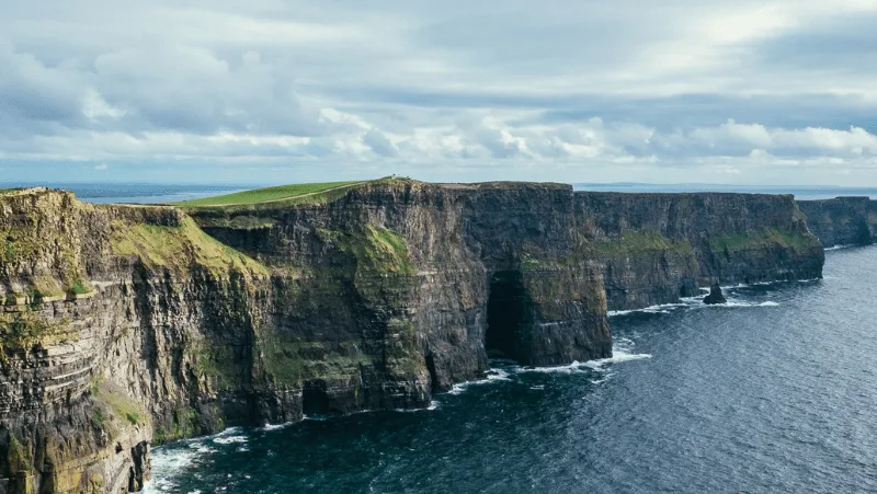 Steep ocean cliffs off of Ireland
