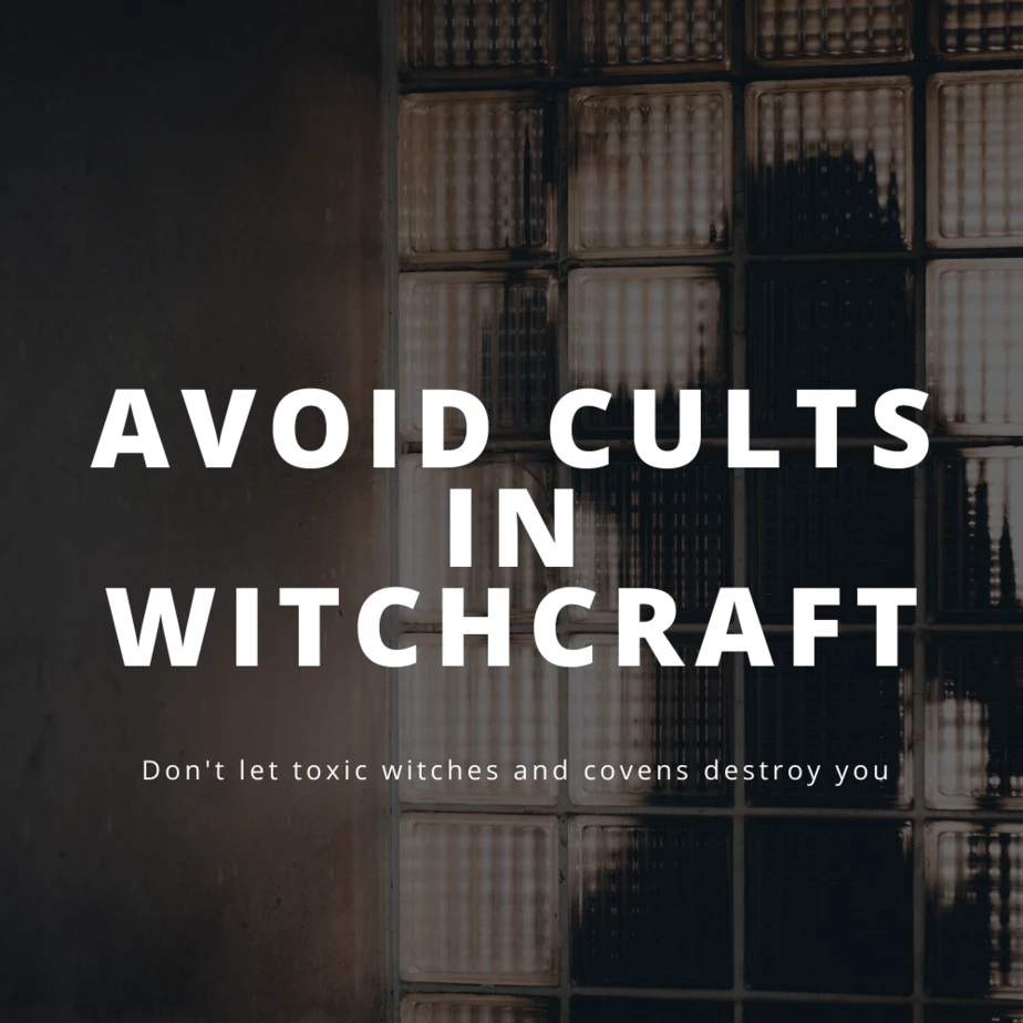 Avoid cults in witchcraft. Don't let toxic witches and covens destroy you. A woman behind textured glass looking like she wants to escape.