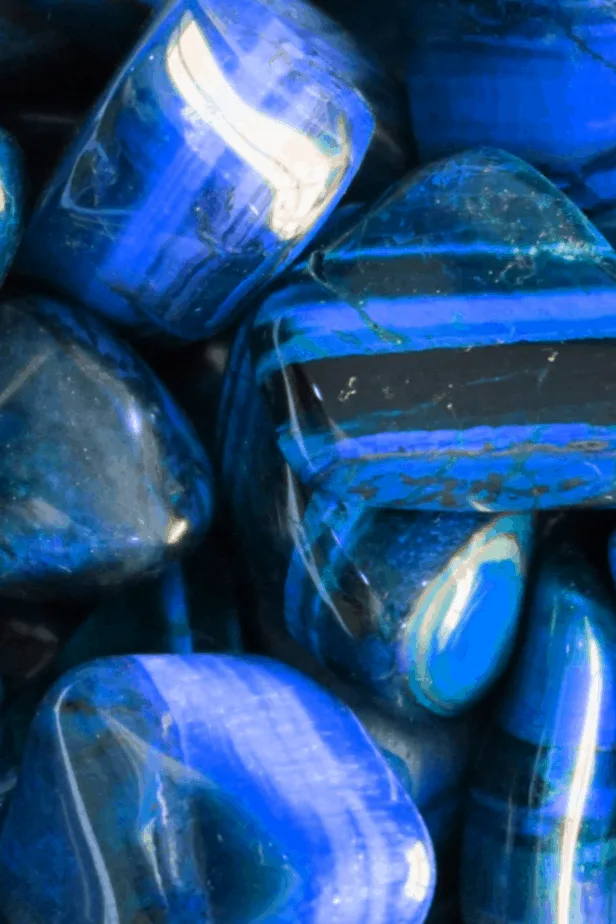 Gorgeous blue tiger's eye crystals
