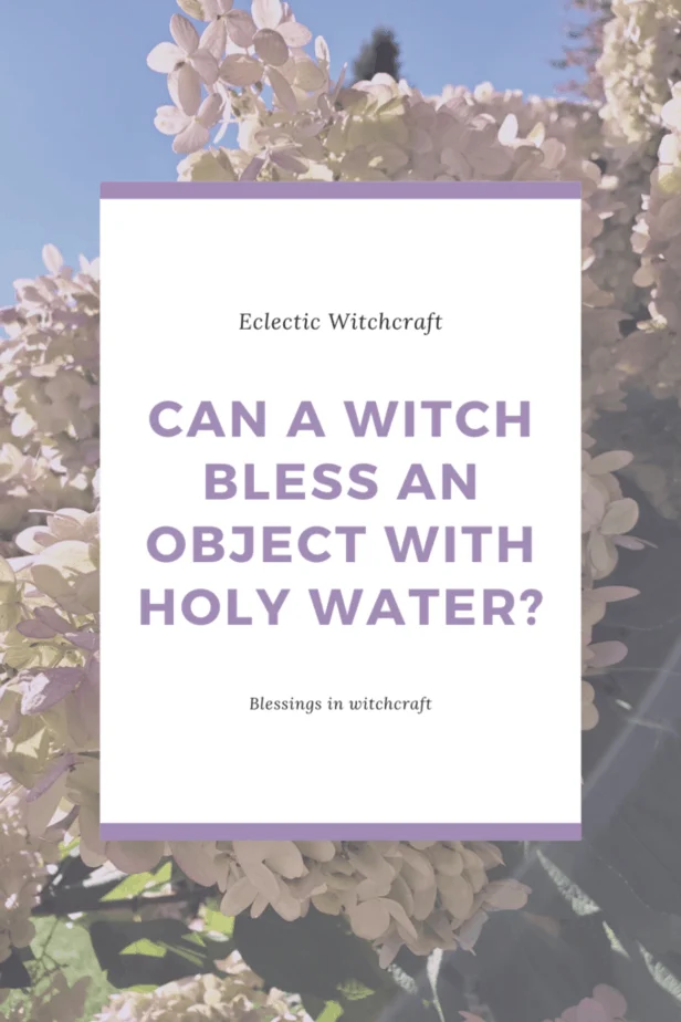 Can a witch bless an object with holy water? Hydrangeas in the sun