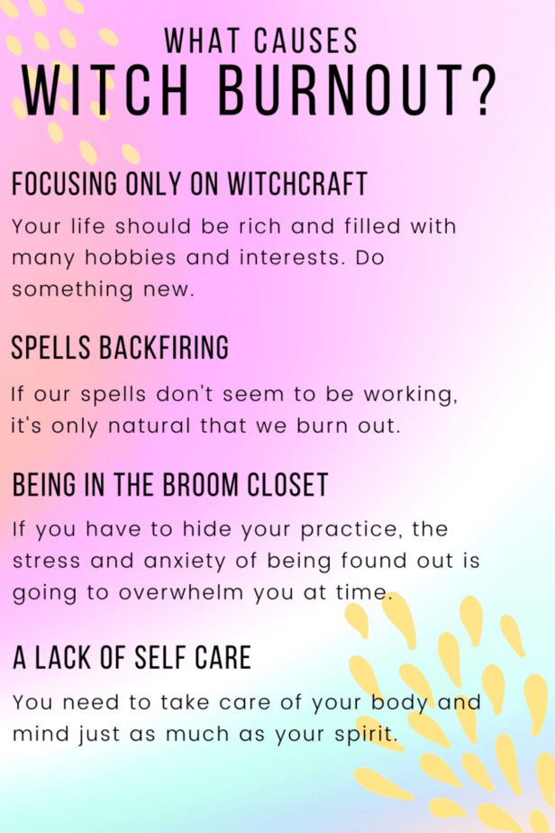 The many causes of witch burnout: an illustrative list of why you might get sick of being a witch from Eclectic Witchcraft