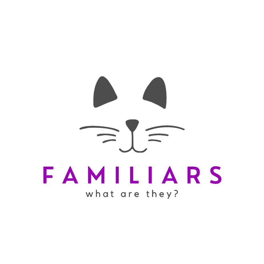 Familiars. What are they? Cat ears, cat nose, cat whiskers on a white background