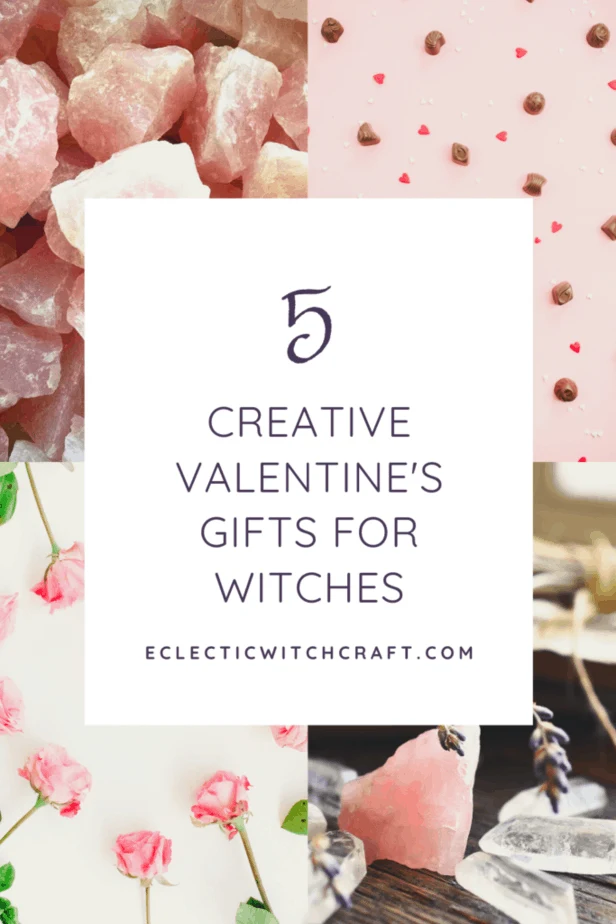 Rose quartz crystals. Roses. Chocolates. Red hearts. Clear quartz crystals. Lavender. 5 creative Valentine's Day gifts for witches.