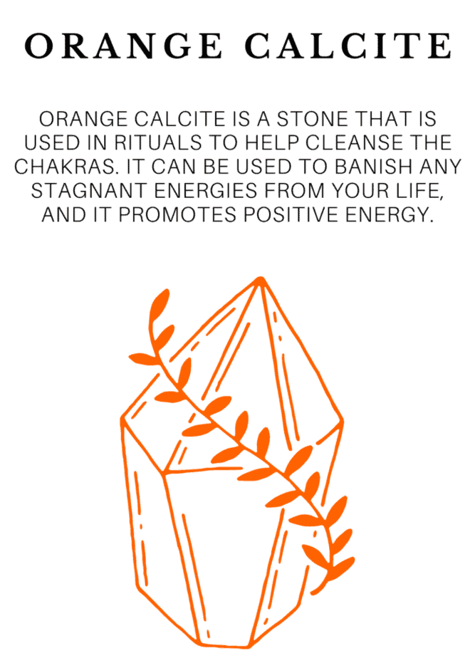 Orange calcite crystal healing for Easter.
