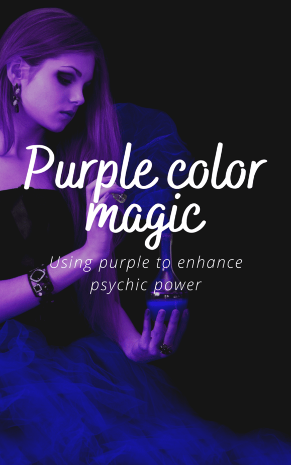 A witch making a purple potion