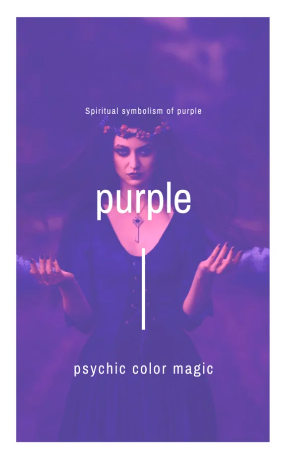 A witch in hazy purple