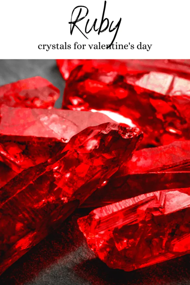 Ruby crystals for Valentine's Day.