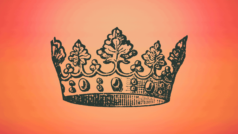 Crown on orange gradient background