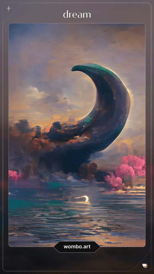 AI generated fantasy moon landscape
