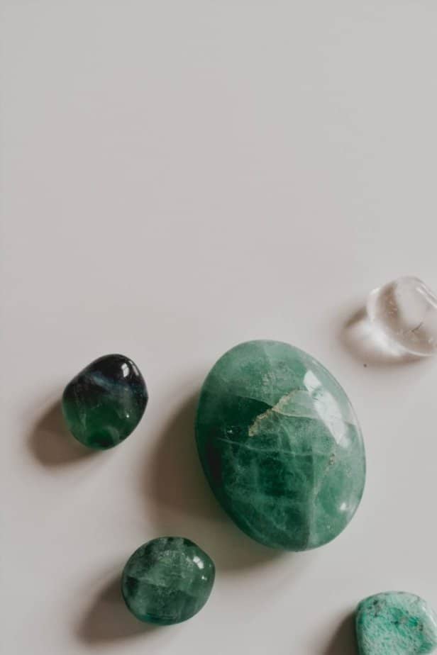 green and white marble toys