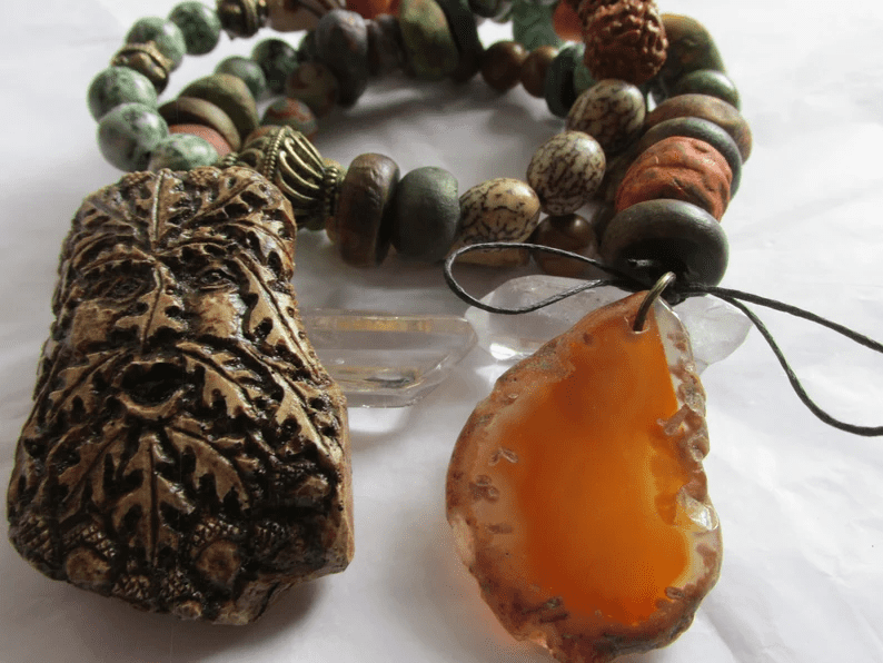 Greenman Earth Element Ancestor Beads