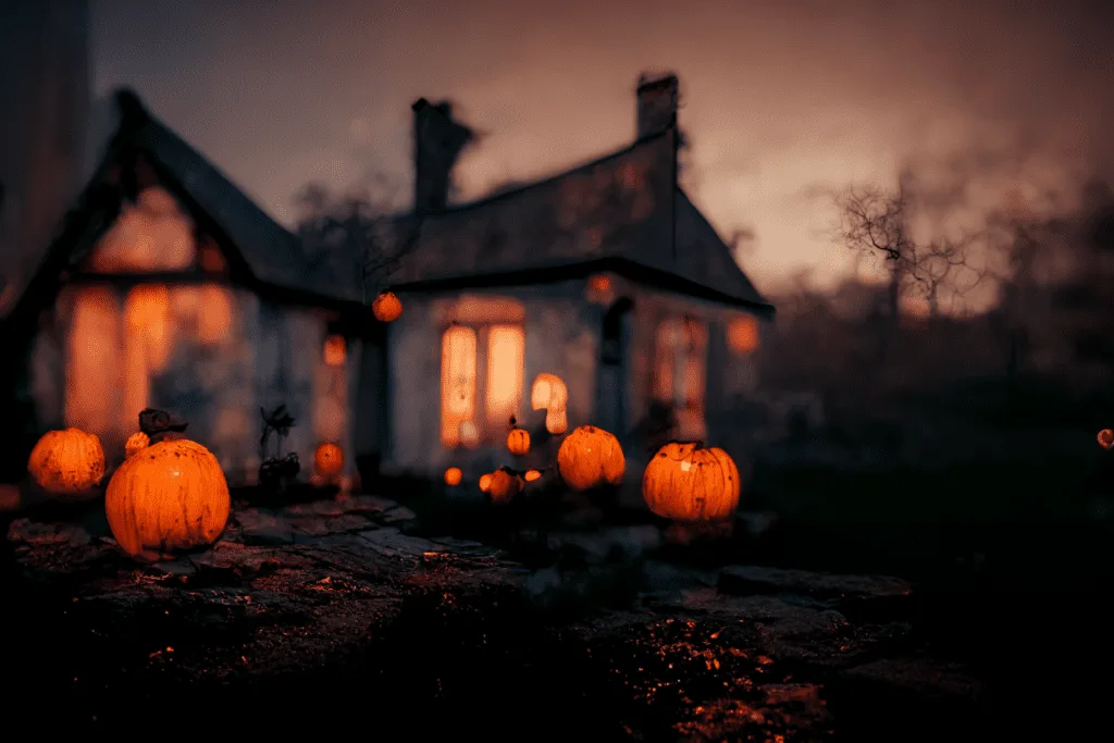 A witch's house during Samhain