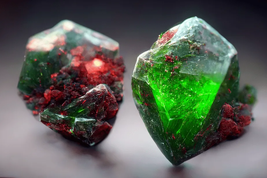 Ruby Zoisite crystals