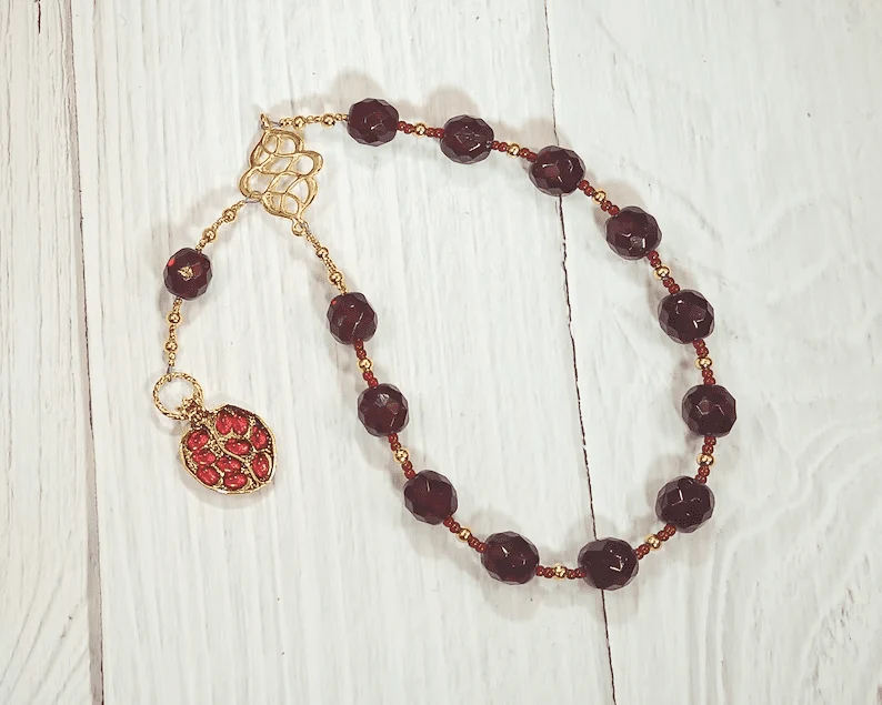 Persephone Pocket Prayer Beads in Red