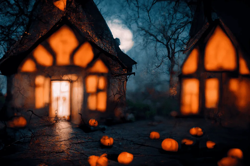 A witch's house during Samhain