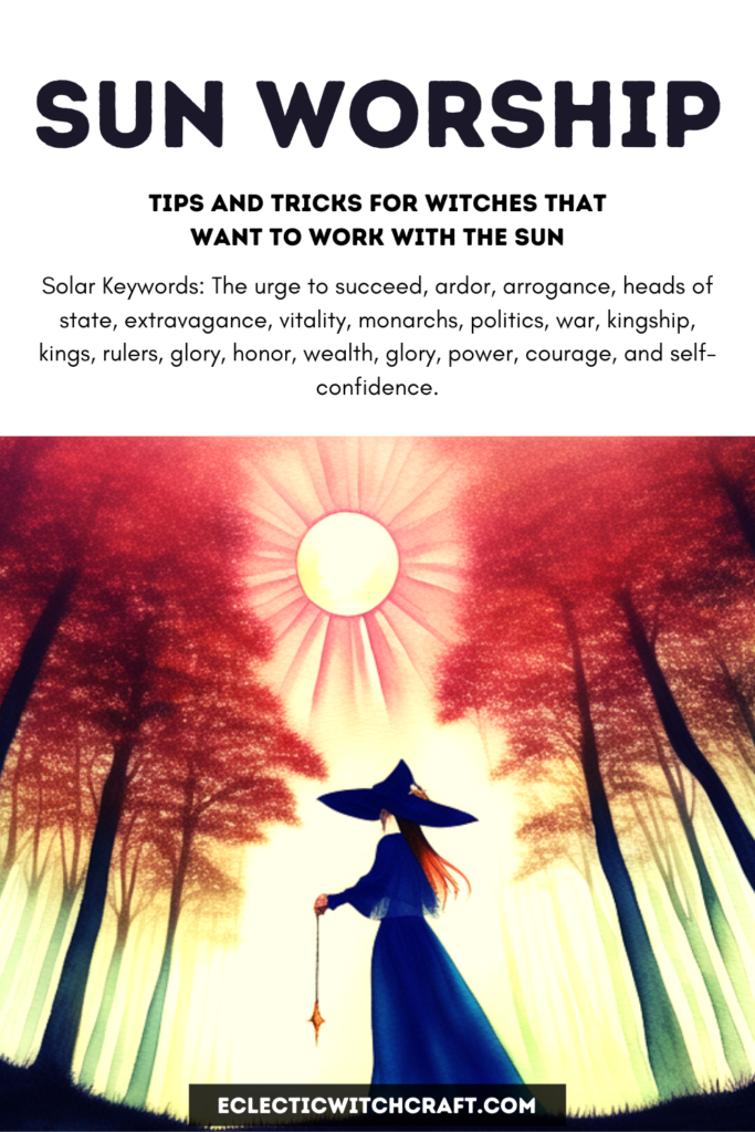 Solar witchcraft watercolor pinterest image