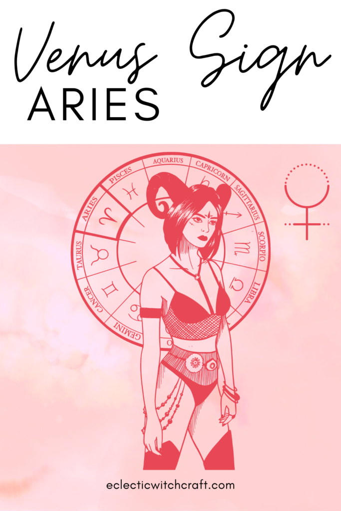 Aphrodite illustration. Venus astrological symbol. Pink soft background. Venus sign astro observations. Venus signs in astrology. Aries.