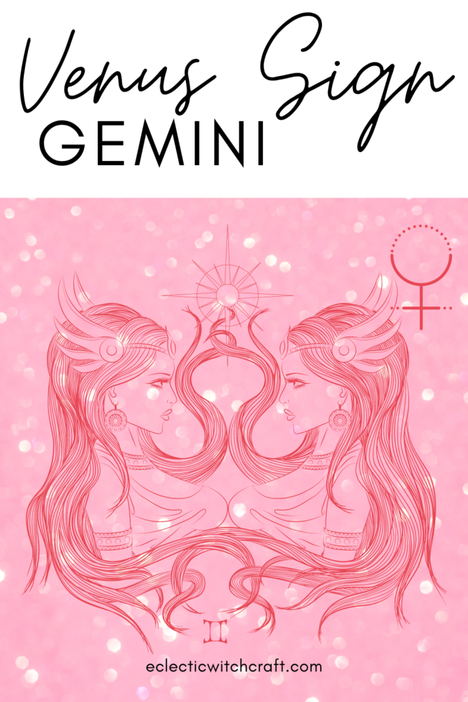 Aphrodite illustration. Venus astrological symbol. Pink soft background. Venus sign astro observations. Venus signs in astrology. Gemini.