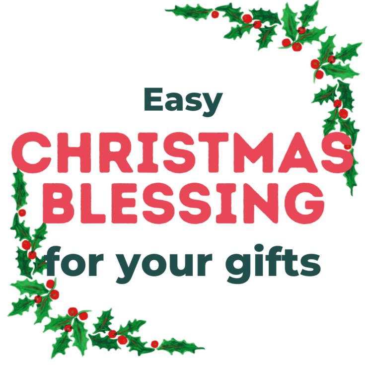 Holly and ivy Christmas elements. Easy Christmas Blessing For Your Gifts