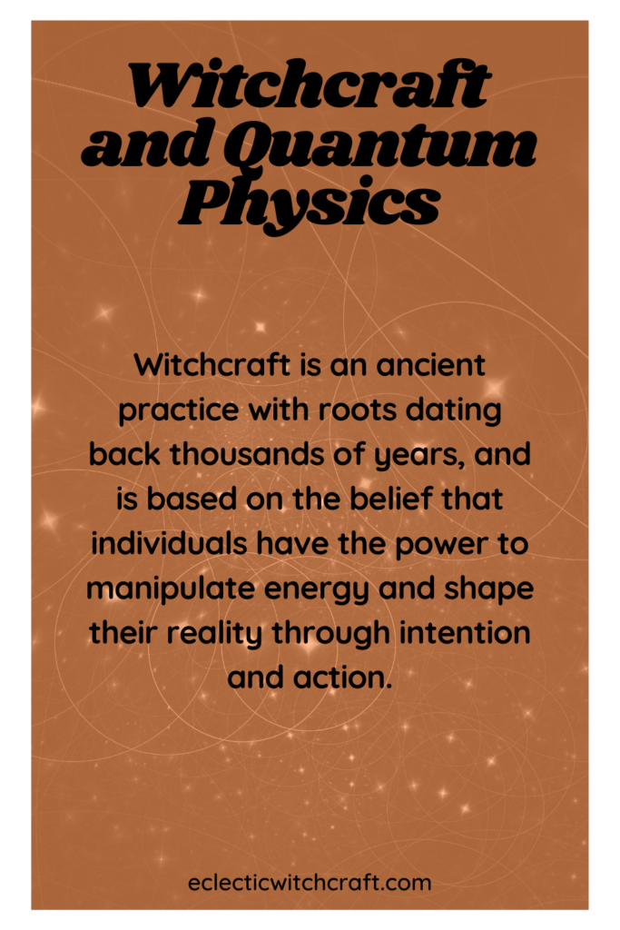 Witchcraft and quantum physics. Sciency background image.