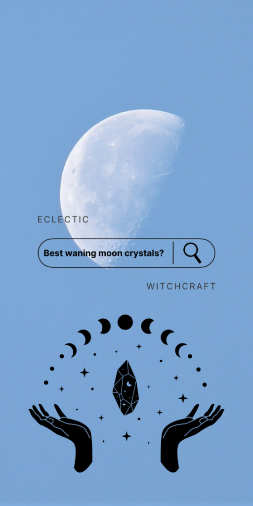 Waning moon crystals for release and healing