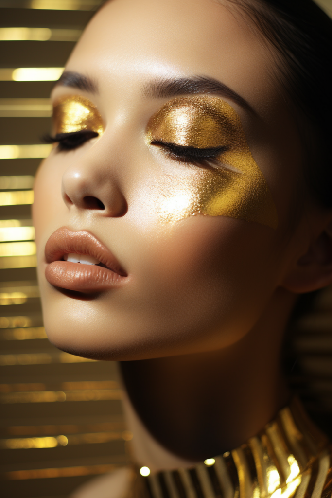 11 Shimmering gold cut-crease and flawless base for a goddess-like glam