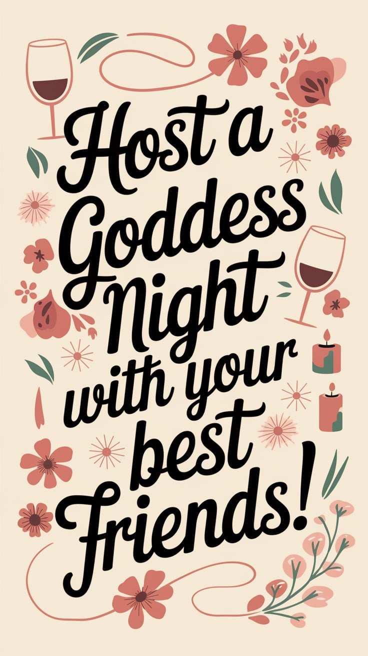 A minimalist yet powerful image combining quotes and affirmations that blend themes of the goddess complex and lucky girl syndrome. Text emphasizes manifestation, self-belief, and divine empowerment, framed with subtle decorative elements like celestial or floral motifs.