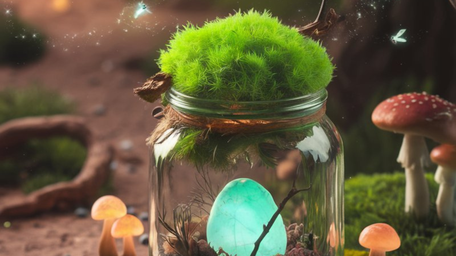 Earthy spell jar for grounding Decorative Image | Earth Day Jar Spell: Connect with Nature Using Moss and Turquoise | Earth Day is the perfect time to deepen your connection with the natural world and honor the planet we call home. Creating an Earth Day Jar is a simple yet powerful way to attune to nature's grounding, nurturing energy.
